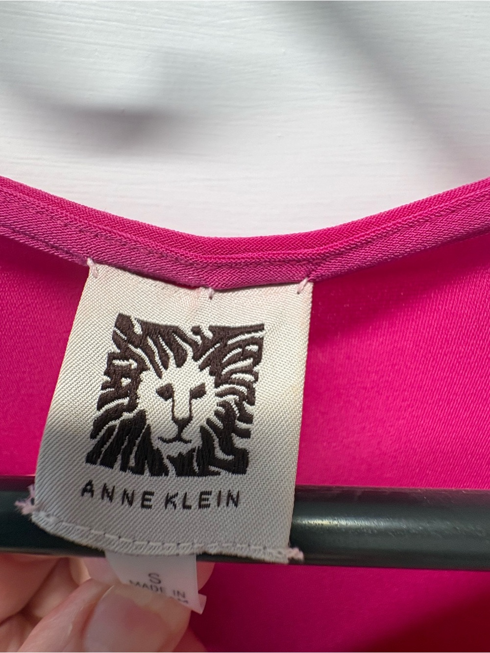 Anne Klein Hot Pink Wrap-Style Midi Dress - Picture 4 of 4